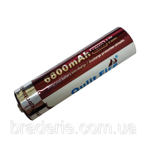 Акумулятор 18650, Qulit Fire, 6800mAh, 3.7V