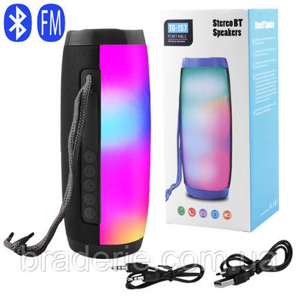 Bluetooth-колонка TG157, speakerphone, радіо, black, фото 1