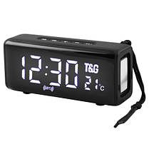 Bluetooth-колонка TG174, speakerphone, радіо, PowerBank, годинник, термометр, black, фото 4