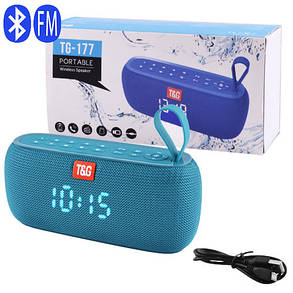 Bluetooth-колонка TG177, speakerphone, радіо, PowerBank, годинник, peacock, фото 2