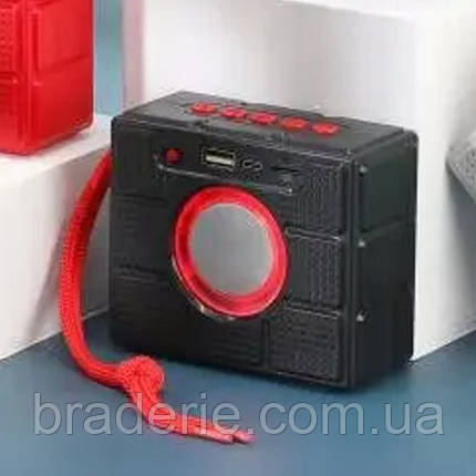Bluetooth-колонка TG311 з RGB ПІДСВІЧУВАННЯМ, speakerphone, радіо, black, фото 2