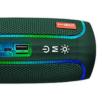 Bluetooth-колонка TG288 з RGB ПІДСВІЧУВАННЯМ,  speakerphone, радіо, green, фото 2