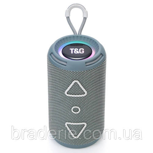 Bluetooth-колонка TG656 з RGB ПІДСВІЧУВАННЯМ,  speakerphone, радіо, grey