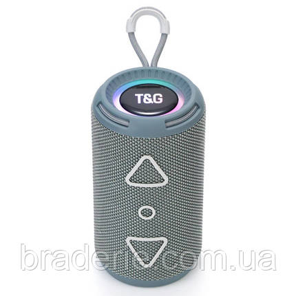 Bluetooth-колонка TG656 з RGB ПІДСВІЧУВАННЯМ, speakerphone, радіо, grey, фото 1