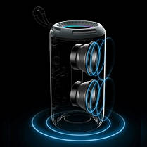 Bluetooth-колонка TG656 з RGB ПІДСВІЧУВАННЯМ,  speakerphone, радіо, blue, фото 2