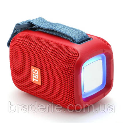 Bluetooth-колонка TG339 з RGB ПІДСВІЧУВАННЯМ,  speakerphone, радіо, red, фото 1