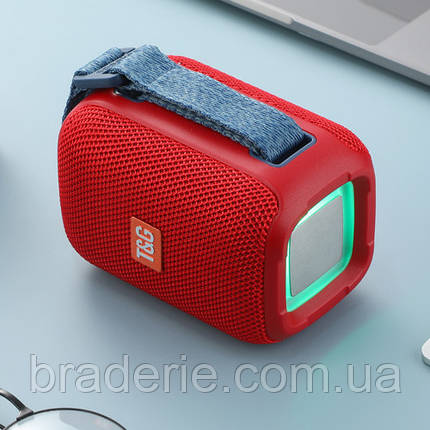 Bluetooth-колонка TG339 з RGB ПІДСВІЧУВАННЯМ,  speakerphone, радіо, red, фото 2