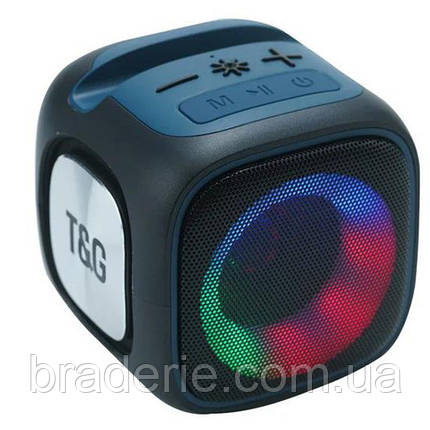 Bluetooth-колонка TG359 з RGB ПІДСВІЧУВАННЯМ,  speakerphone, радіо, black, фото 1