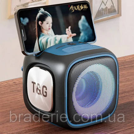 Bluetooth-колонка TG359 з RGB ПІДСВІЧУВАННЯМ,  speakerphone, радіо, black, фото 2