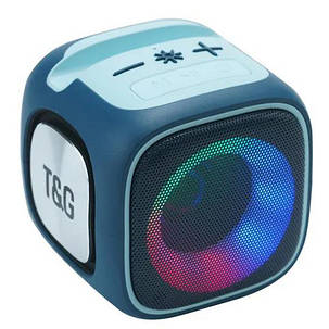 Bluetooth-колонка TG359 з RGB ПІДСВІЧУВАННЯМ,  speakerphone, радіо, blue, фото 1