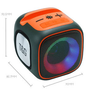 Bluetooth-колонка TG359 з RGB ПІДСВІЧУВАННЯМ,  speakerphone, радіо, green, фото 2
