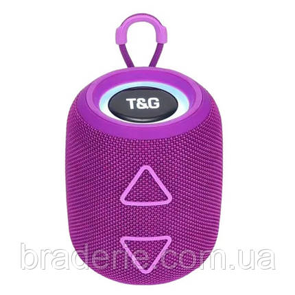 Bluetooth-колонка TG655 з RGB ПІДСВІЧУВАННЯМ,  speakerphone, радіо, purple, фото 1