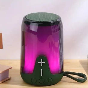 Bluetooth-колонка TG652 з RGB ПІДСВІЧУВАННЯМ,  speakerphone, радіо, green, фото 2