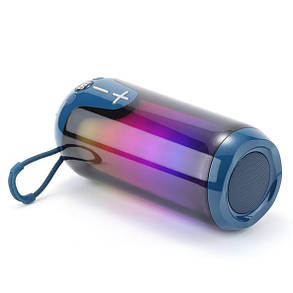 Bluetooth-колонка TG651 з RGB ПІДСВІЧУВАННЯМ,  speakerphone, радіо, blue, фото 2