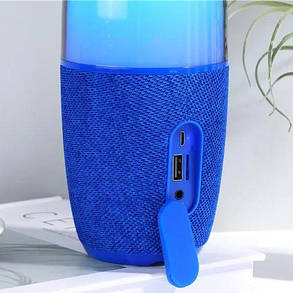 Bluetooth-колонка TG644 з RGB ПІДСВІЧУВАННЯМ,  speakerphone, радіо, blue, фото 2