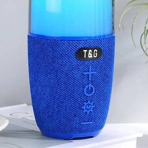 Bluetooth-колонка TG644 з RGB ПІДСВІЧУВАННЯМ,  speakerphone, радіо, blue, фото 3