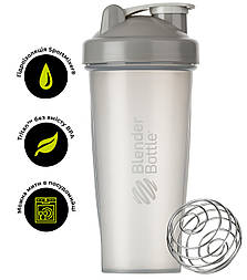 Шейкер спортивний BlenderBottle Classic 28oz/820ml Grey (Original)