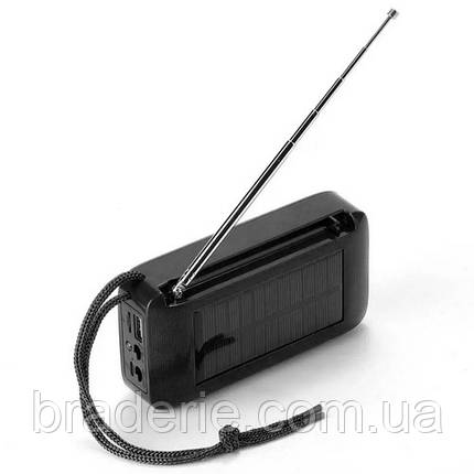Bluetooth-колонка TG368, speakerphone, радіо, сонячна батарея, black, фото 2