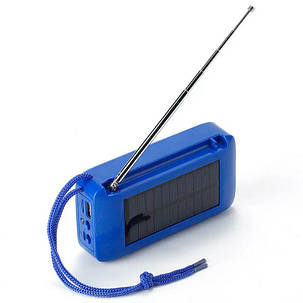 Bluetooth-колонка TG368, speakerphone, радіо, сонячна батарея, blue, фото 2