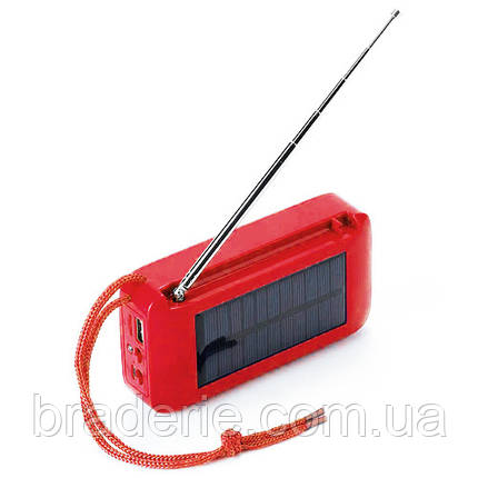 Bluetooth-колонка TG368, speakerphone, радіо, сонячна батарея, red, фото 2