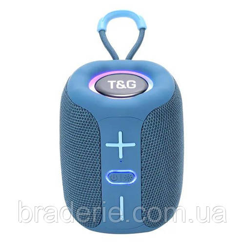 Bluetooth-колонка TG658 з RGB ПІДСВІЧУВАННЯМ,  speakerphone, радіо, blue