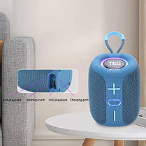 Bluetooth-колонка TG658 з RGB ПІДСВІЧУВАННЯМ,  speakerphone, радіо, blue, фото 3