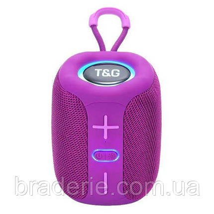 Bluetooth-колонка TG658 з RGB ПІДСВІЧУВАННЯМ,  speakerphone, радіо, purple, фото 1