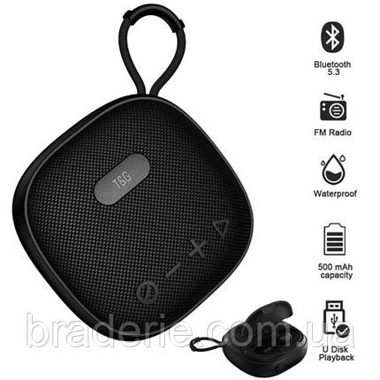 Bluetooth-колонка з навушниками TG813, з функцією speakerphone, радіо, black, фото 1