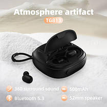 Bluetooth-колонка з навушниками TG813, з функцією speakerphone, радіо, black, фото 3