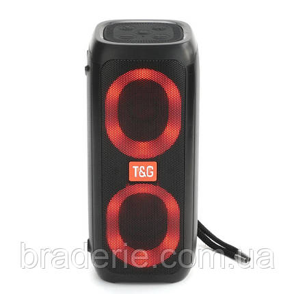 Bluetooth-колонка TG333 з RGB ПІДСВІЧУВАННЯМ,  speakerphone, радіо, black, фото 1