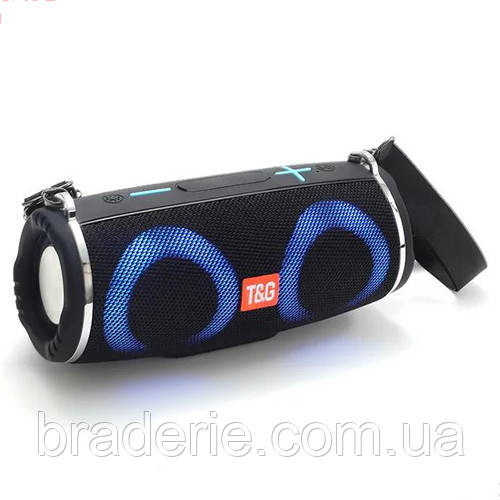 Bluetooth-колонка TG642 з RGB ПІДСВІЧУВАННЯМ,  speakerphone, радіо, black