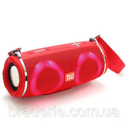 Bluetooth-колонка TG642 з RGB ПІДСВІЧУВАННЯМ,  speakerphone, радіо, red, фото 1