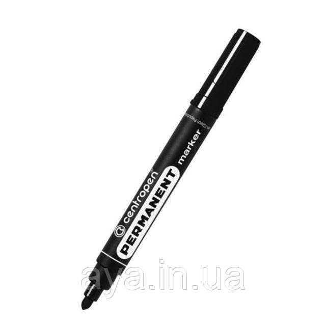 Маркер перманентный Centropen, черний, 8566