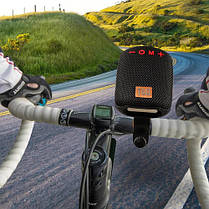Bluetooth-колонка + ВЕЛОКРІПЛЕННЯ TG392, IPX5, speakerphone, радіо, black, фото 5