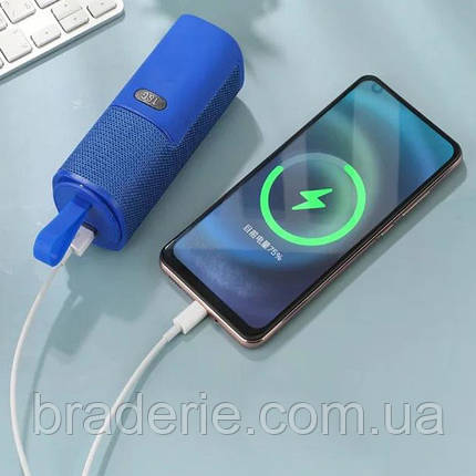 Bluetooth-колонка з навушниками TG807, з функцією POWER BANK, speakerphone, радіо, blue, фото 2