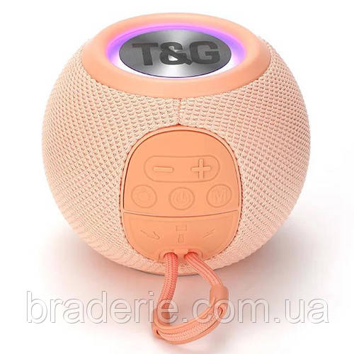 Bluetooth-колонка TG337 з RGB ПІДСВІЧУВАННЯМ,  speakerphone, радіо, pink