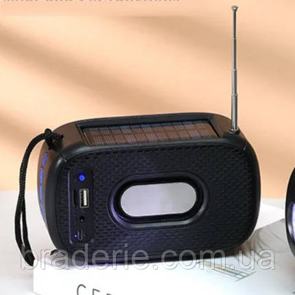 Bluetooth-колонка TG632, c функцією speakerphone, радіо, ліхтар, сонячна батарея, blue, фото 2