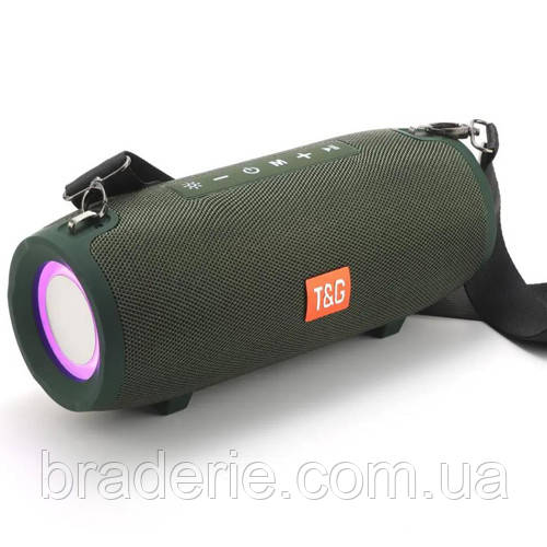 Bluetooth-колонка TG322 з RGB ПІДСВІЧУВАННЯМ,  speakerphone, радіо, green