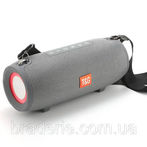 Bluetooth-колонка TG322 з RGB ПІДСВІЧУВАННЯМ,  speakerphone, радіо, grey