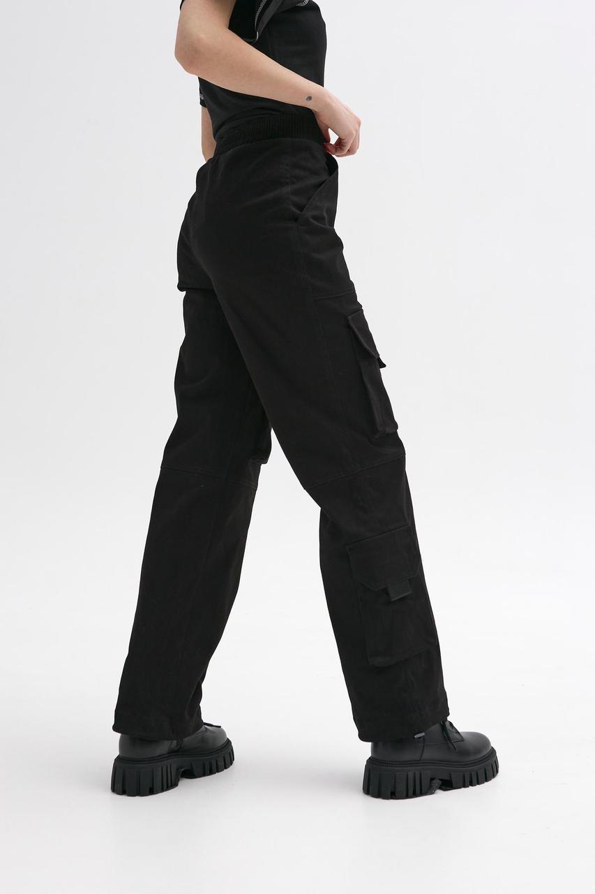 Стильні штани карго для жінок з котону, модні жіночі штани вільного крою