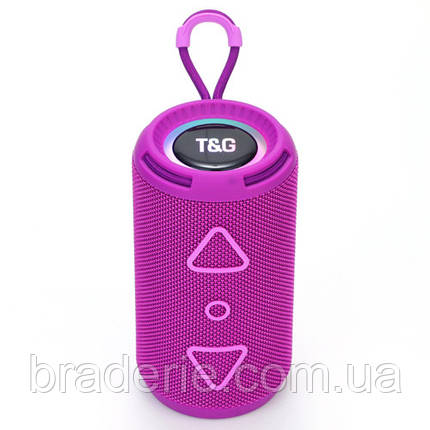 Bluetooth-колонка TG656 з RGB ПІДСВІЧУВАННЯМ,  speakerphone, радіо, purple, фото 1