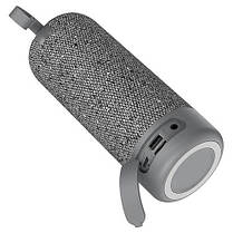 Bluetooth-колонка TG619C з RGB ПІДСВІЧУВАННЯМ, speakerphone, радіо, grey, фото 4
