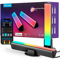 Набір адаптивної підсвітки Govee H6056 RGBICWW Wi-Fi + Bluetooth Flow Plus Light Bars RGB Чорний (H60563D1)