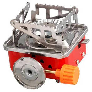 Портативна туристична газова плита з п'єзопідпалом k-202 с чехлом, фото 3