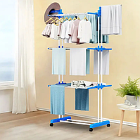 Вертикальна сушарка для білизни Tiers Garment Rack With Wheels, 4 рівні на колесах. ma203