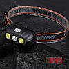Ліхтар налобний KX-215-LED+2COB, 1x18650, ЗП Type-C, Box, фото 3