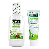 Набір GUM ActiVital (зубна паста 75 мл + ополіскувач 300 мл)