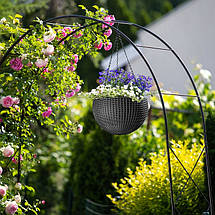 Горщик для рослин Keter Rattan hanging sphere з ланцюжками підвісний, антрацит, 8,6 л, фото 6