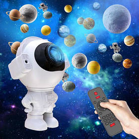 Зоряний 3D проектор MGY-143 Astronaut, Bluetooth, Speaker, 4 вкладиши, Night Light