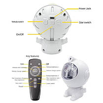 Зоряний 3D проектор XL-732 Astronaut, Night Light, фото 5